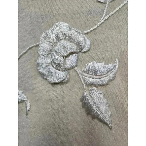 Vintage Dalton 100% Virgin Cashmere Embellished Ivory Cardigan - Picture 6 of 6